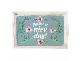 Деревянный поднос  Nice day